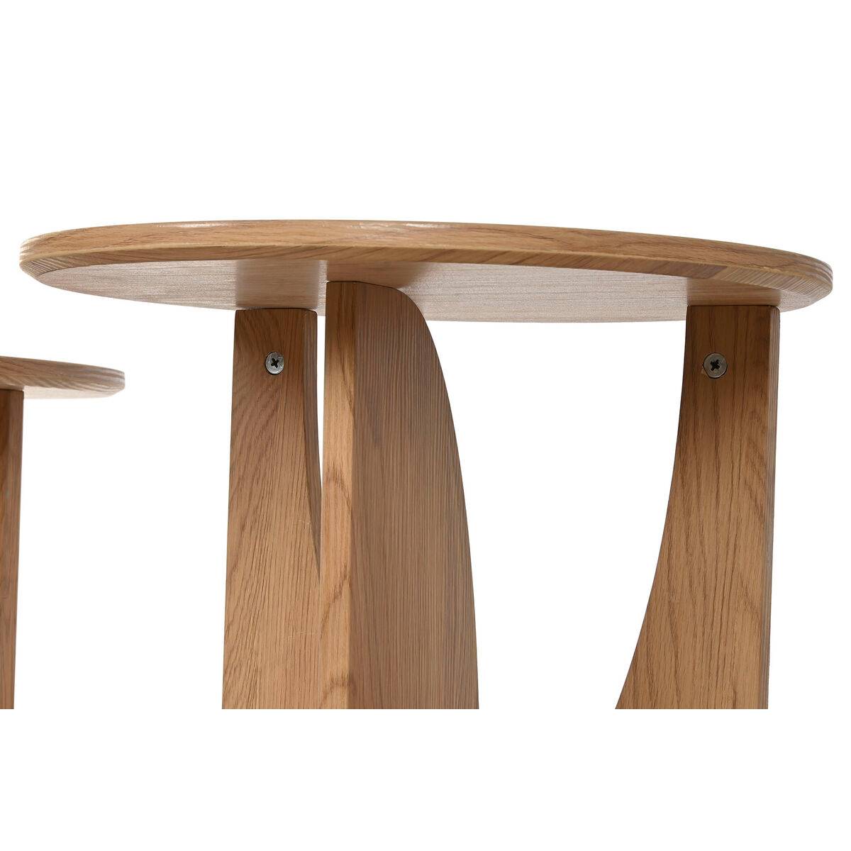 Juego de 2 mesas Home ESPRIT Natural 75 x 75 x 45 cm