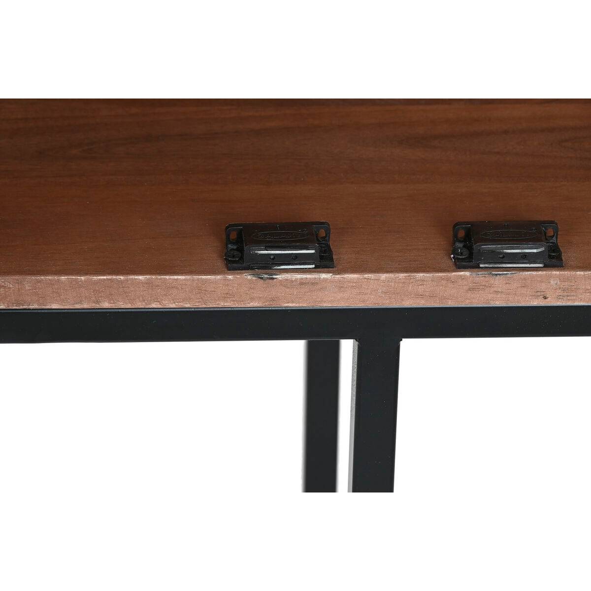 Armario Home ESPRIT Blanco Negro Metal Madera de mango 180 x 40 x 160 cm