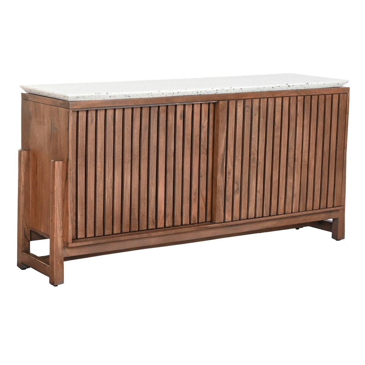 Aparador Home ESPRIT Acacia Terrazo 146 x 46 x 82 cm