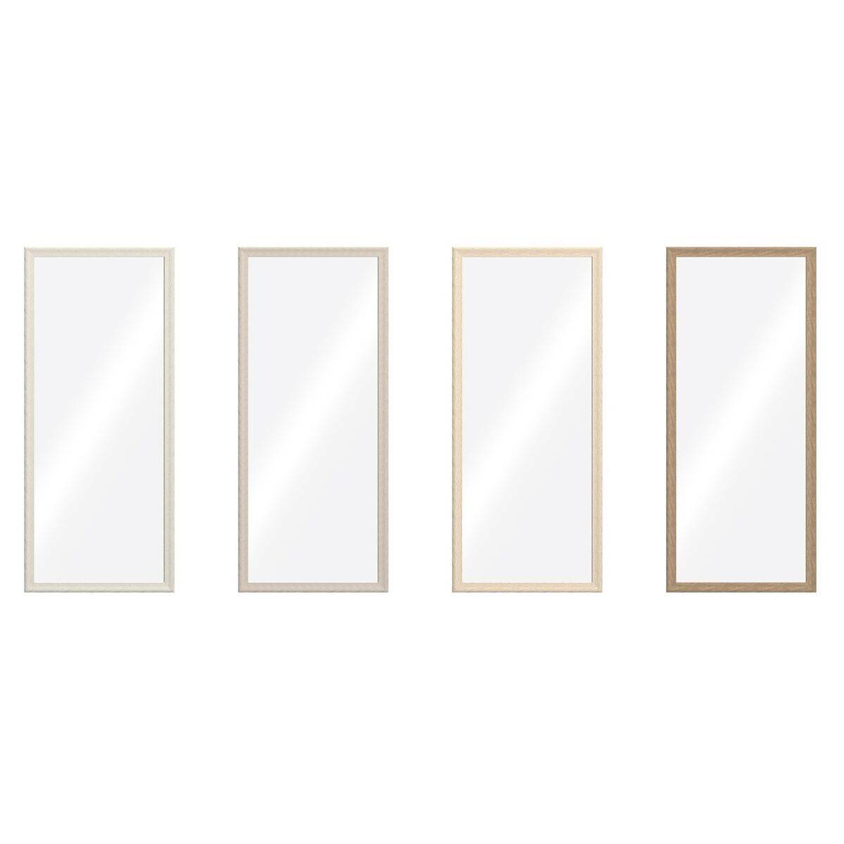 Espejo de pared Home ESPRIT Marrón Beige Gris Urbano 67 x 2 x 156 cm (4 Unidades)