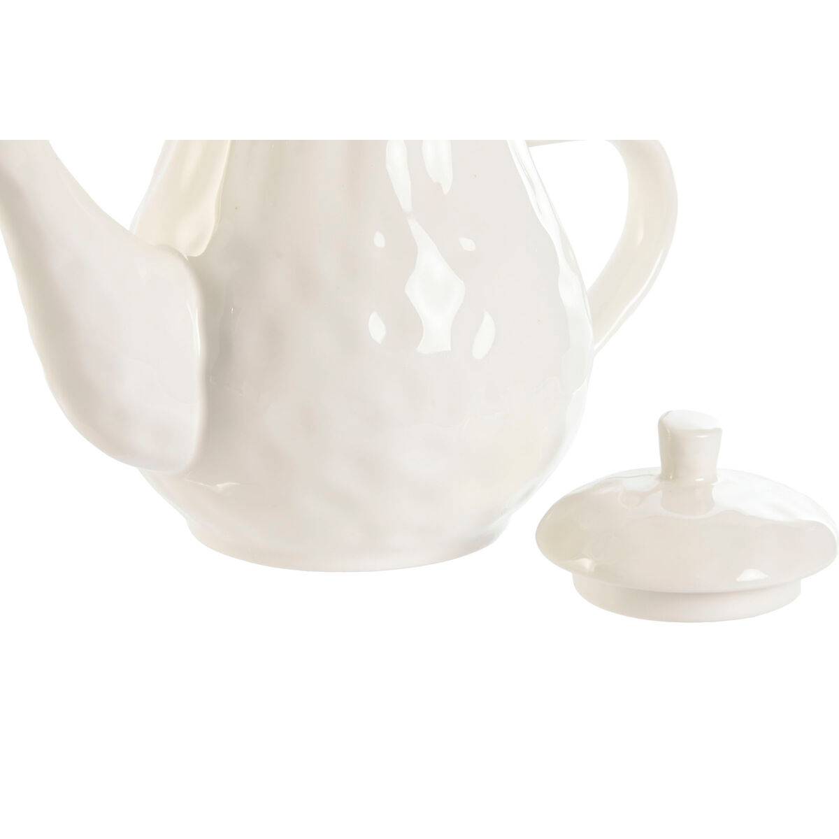 Tetera Home ESPRIT Blanco Marrón Porcelana 1 L