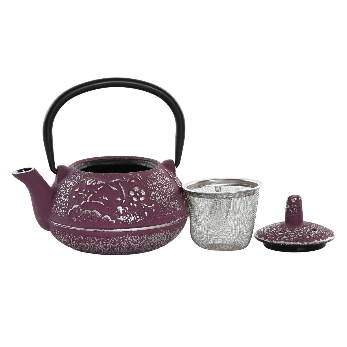 Tetera Home ESPRIT Amarillo Verde Lila Acero Inoxidable Hierro 300 ml (3 Unidades)
