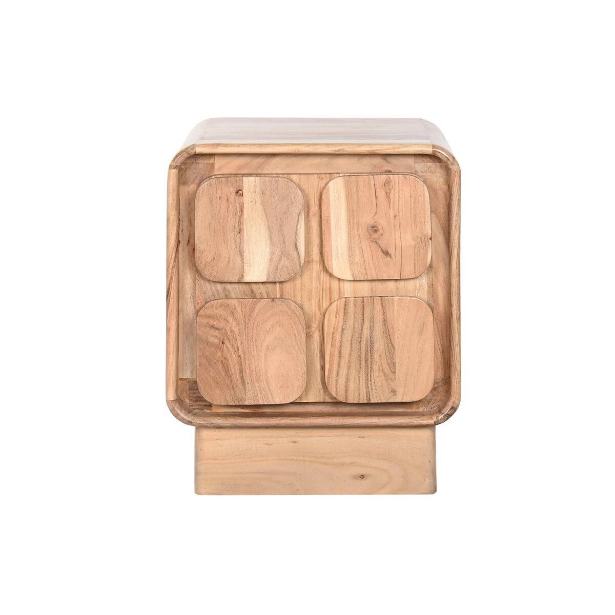 Mesita de Noche Home ESPRIT Natural 40 x 40 x 50 cm