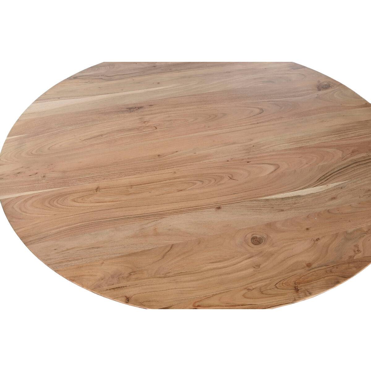 Mesa de Comedor Home ESPRIT Metal Acacia 130 x 130 x 76 cm