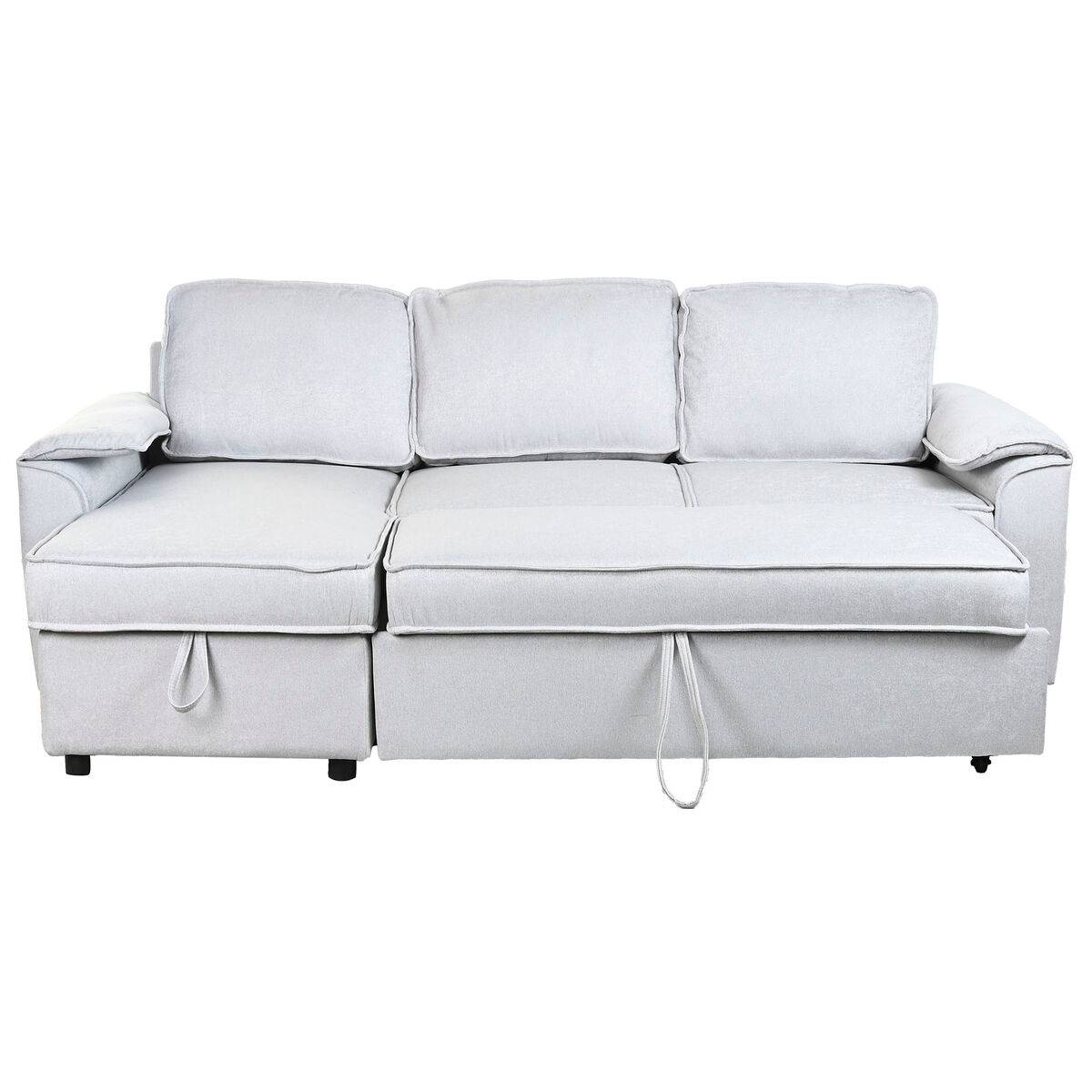 Sofá Cama Home ESPRIT Gris claro Moderno 220 x 153 x 88 cm
