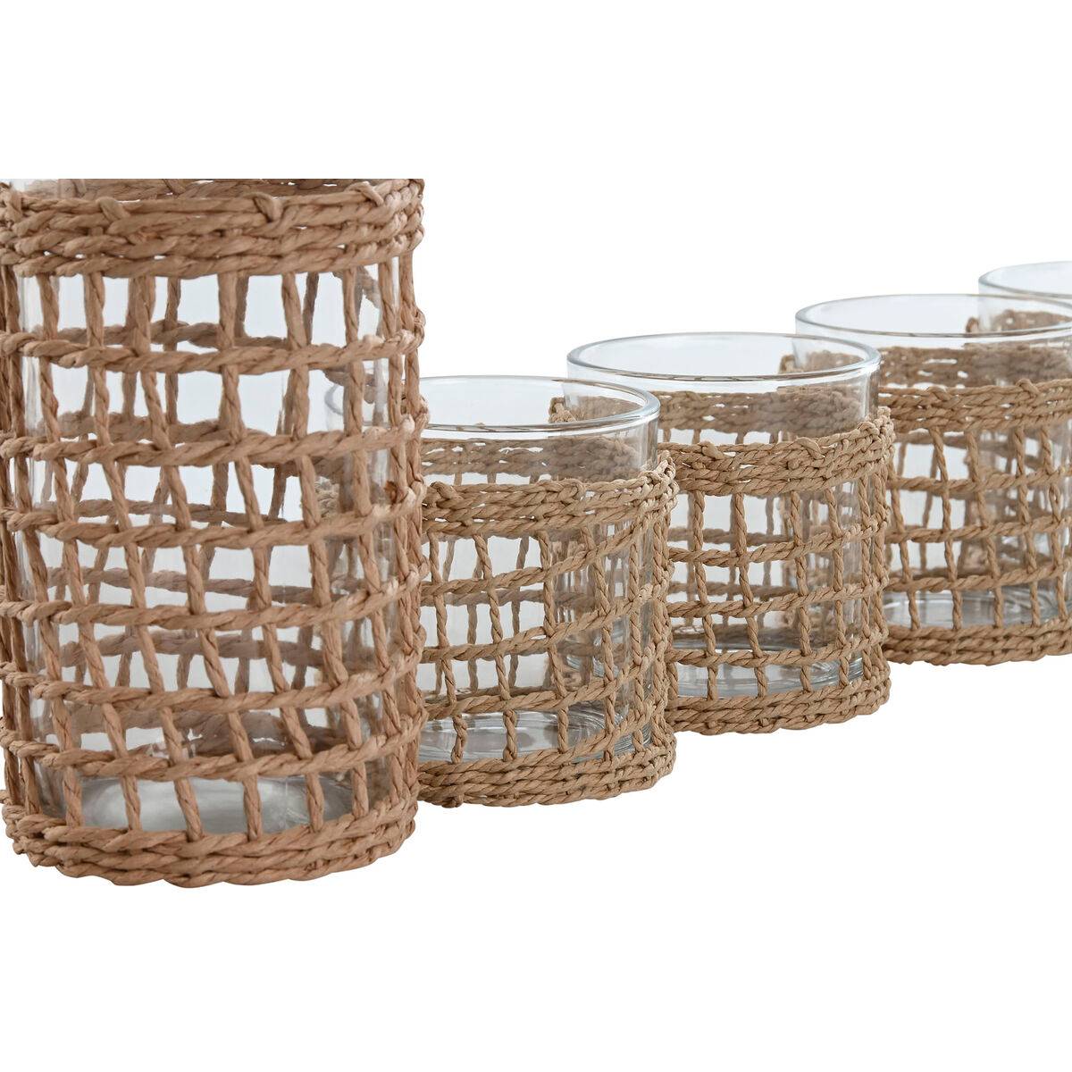 Juego de vasos con botella Home ESPRIT 240 ml 1 L (4 Piezas)