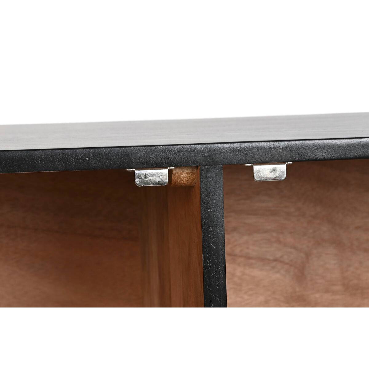 Aparador Home ESPRIT Negro Dorado Metal Madera de mango 81 x 45 x 75 cm