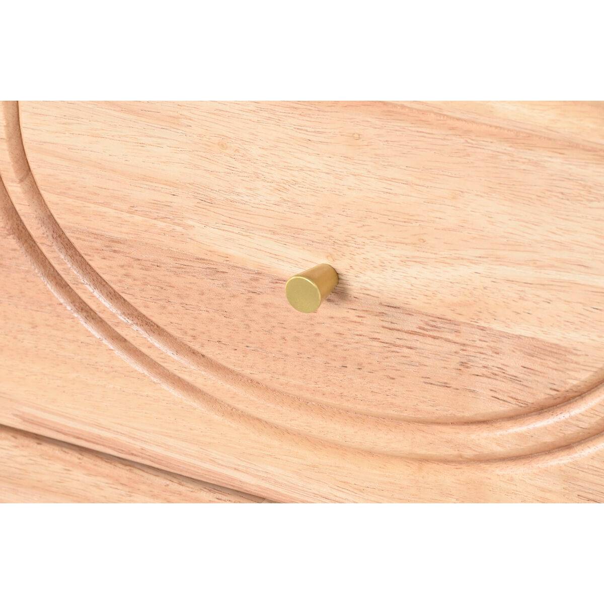 Aparador Home ESPRIT Natural Metal Ratán Madera de caucho 73,5 x 35 x 78 cm