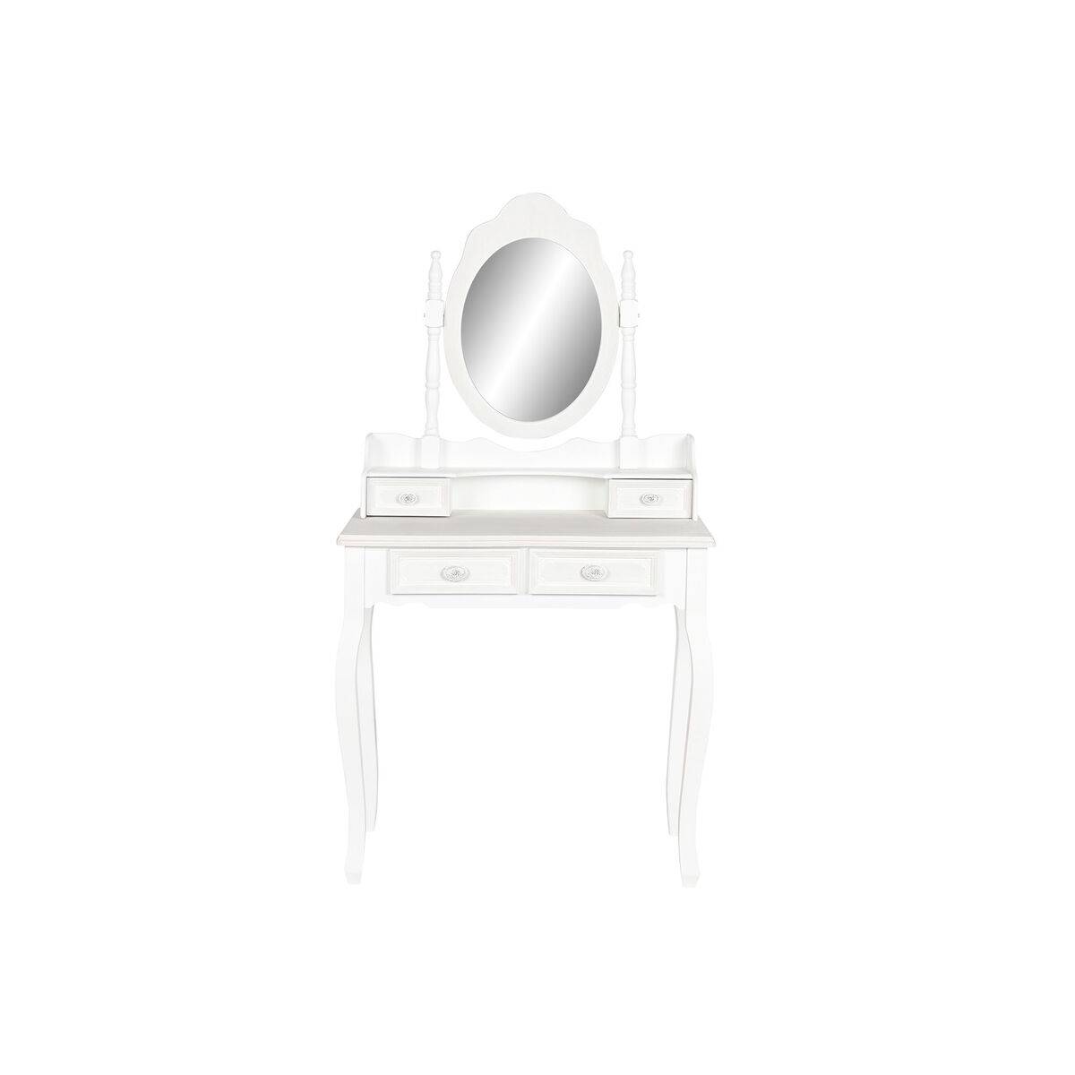 Tocador Home ESPRIT Blanco ABS Espejo Madera MDF 75 x 42 x 140 cm