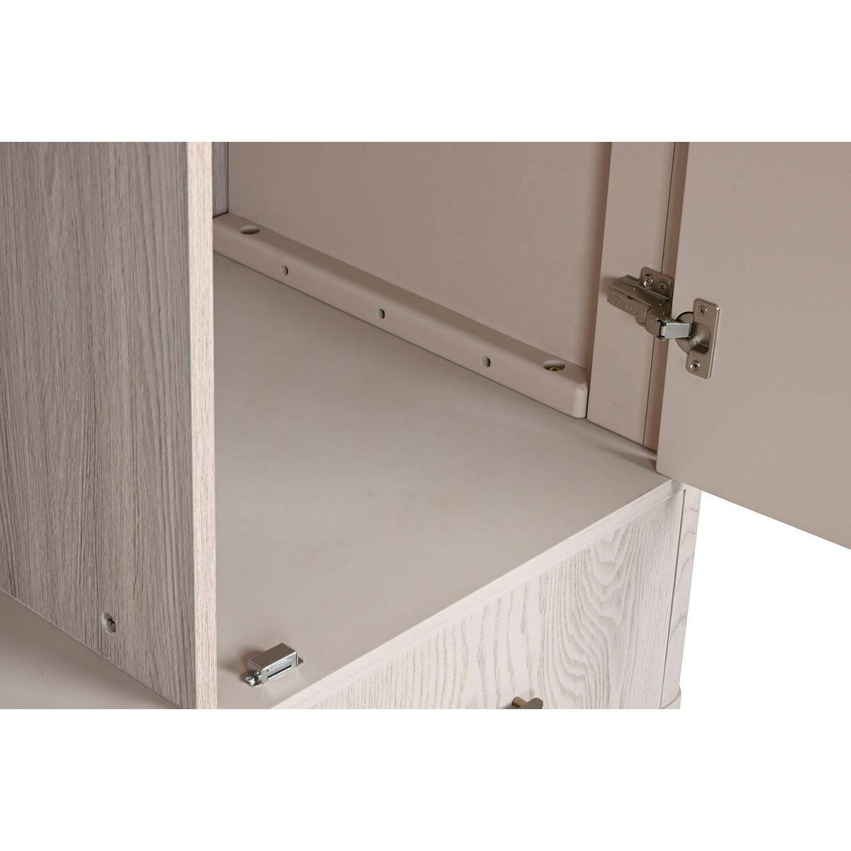 Armario Home ESPRIT Gris claro Metal Madera MDF