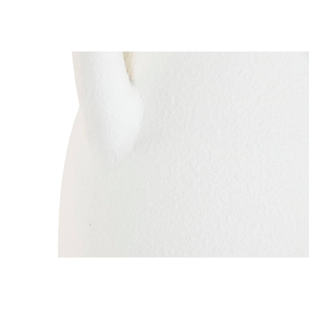 Jarrón Home ESPRIT Blanco Fibra 39 x 39 x 120 cm