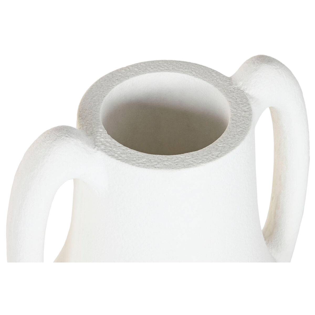 Jarrón Home ESPRIT Blanco Fibra 39 x 39 x 120 cm