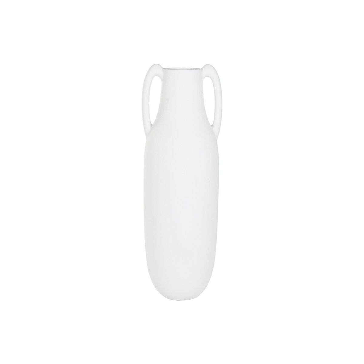 Jarrón Home ESPRIT Blanco Fibra 39 x 39 x 120 cm