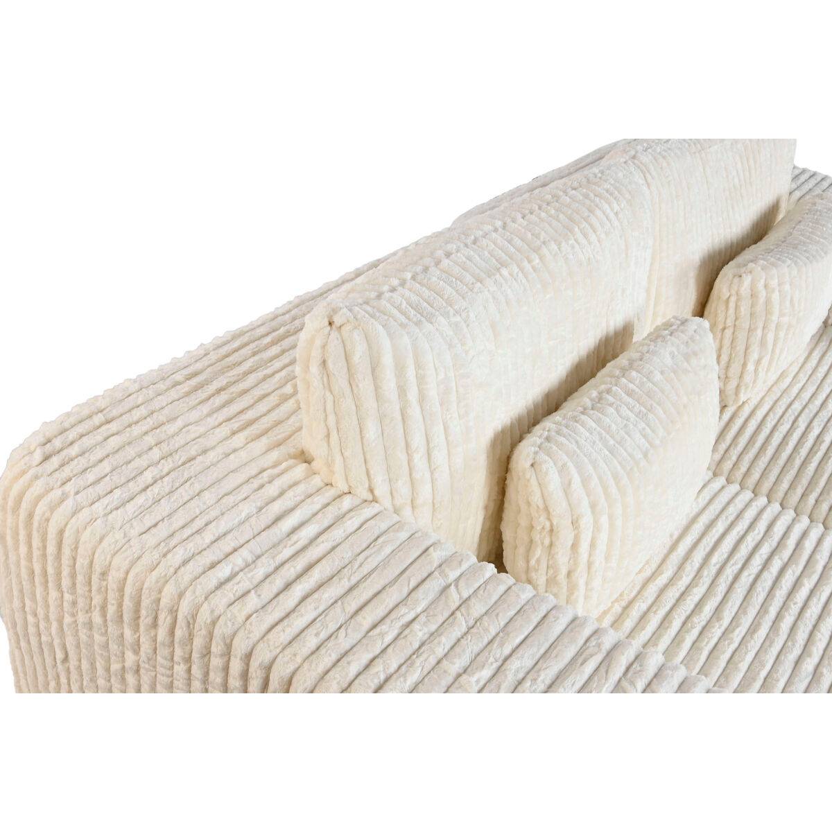 Sofá Home ESPRIT Crema Scandi 220 x 158 x 91 cm