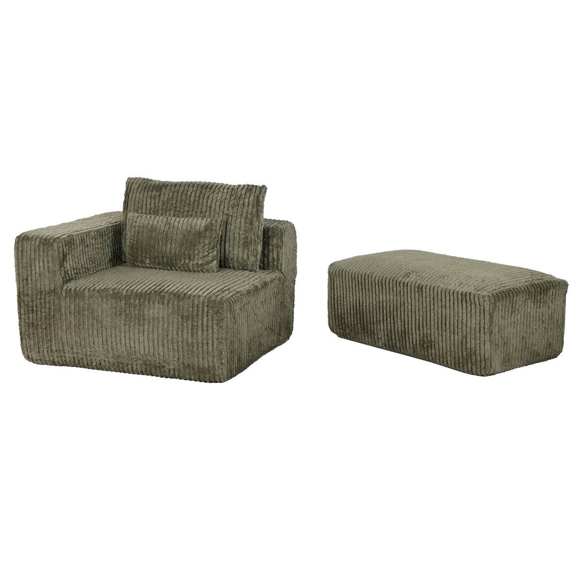 Sofá Home ESPRIT Verde Scandi 220 x 158 x 91 cm
