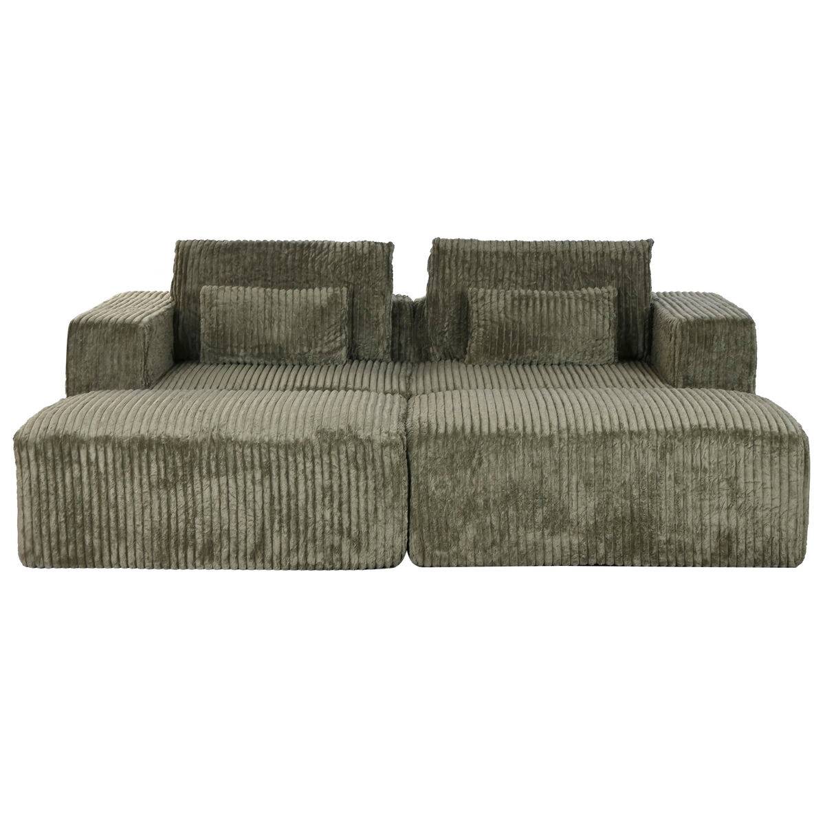 Sofá Home ESPRIT Verde Scandi 220 x 158 x 91 cm
