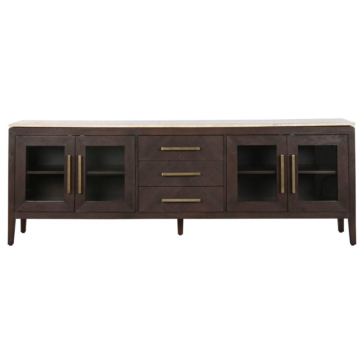 Aparador Home ESPRIT Mármol Madera de mango 200 x 40 x 70 cm
