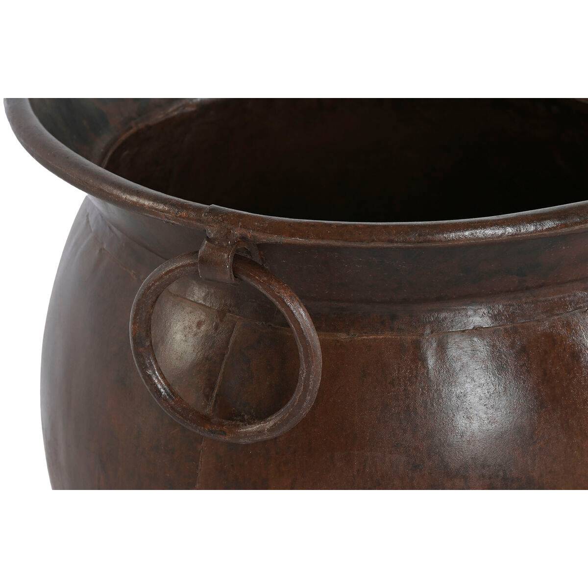 Jarrón Home ESPRIT Marrón Hierro 46 x 46 x 44 cm