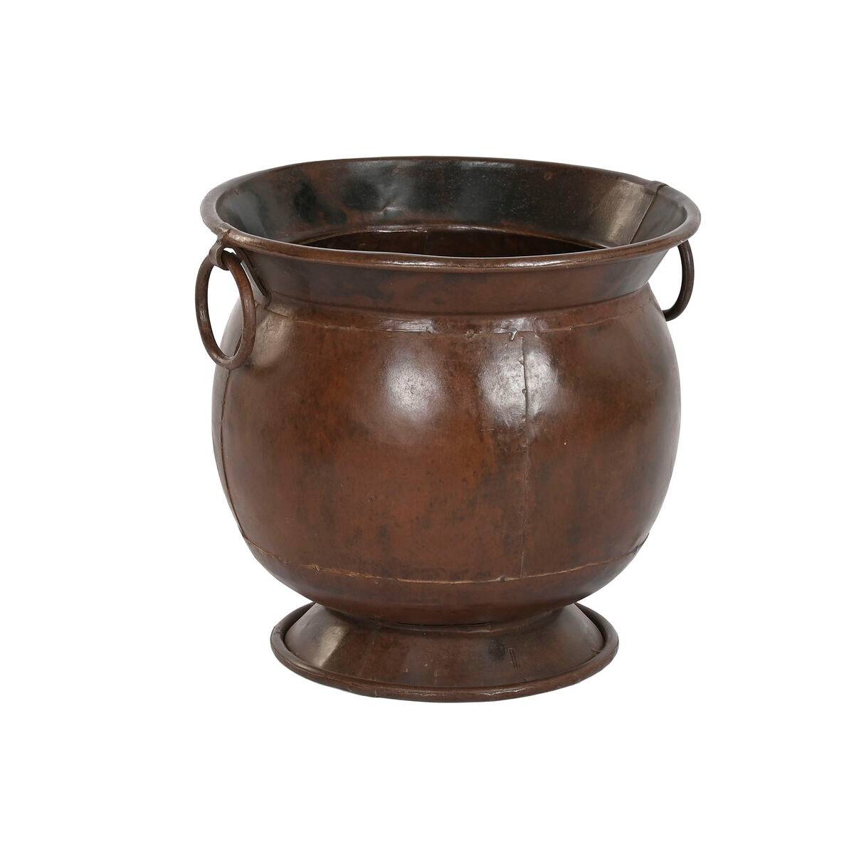Jarrón Home ESPRIT Marrón Hierro 46 x 46 x 44 cm