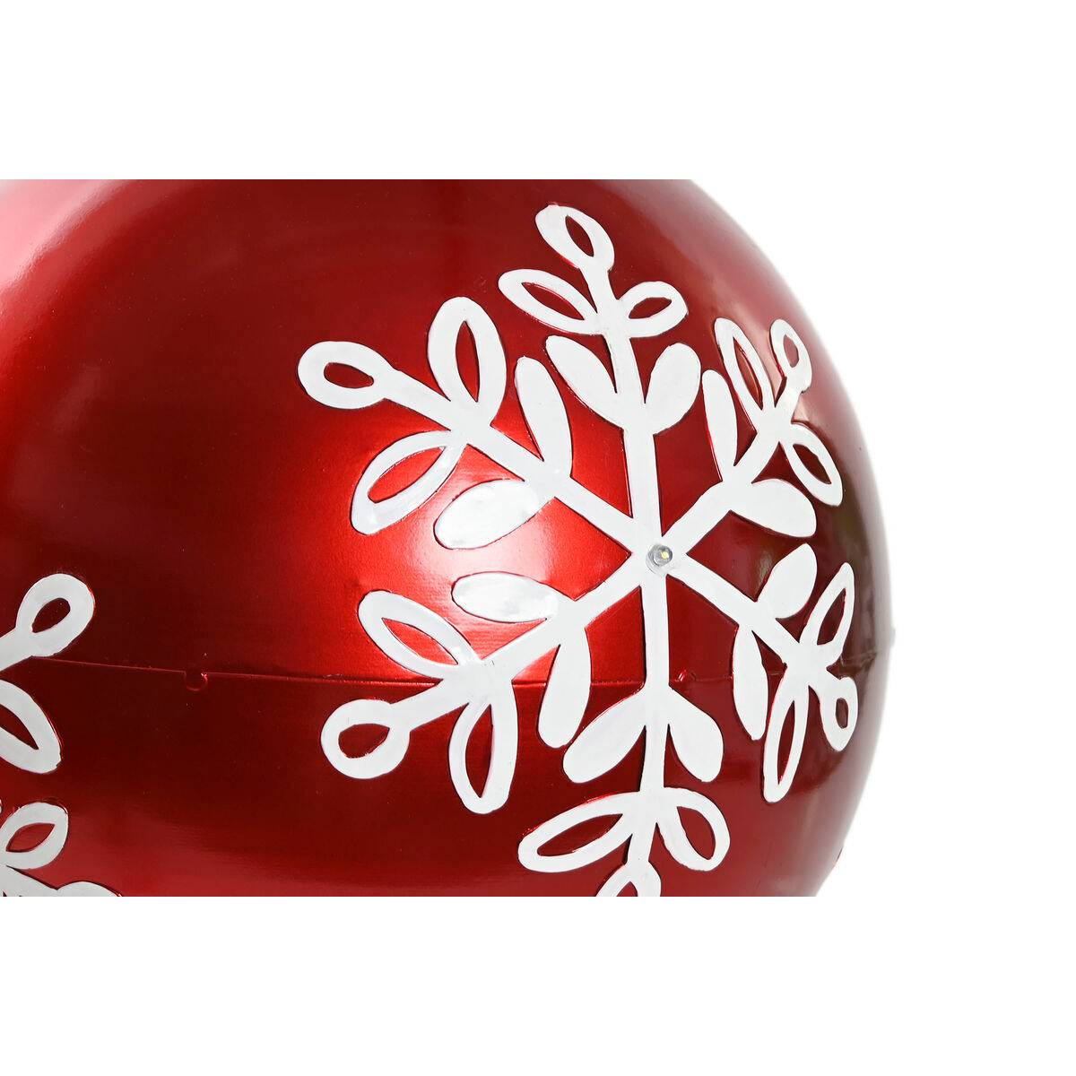 Bolas de Navidad Home ESPRIT Rojo Verde Metal LED (2 Unidades)