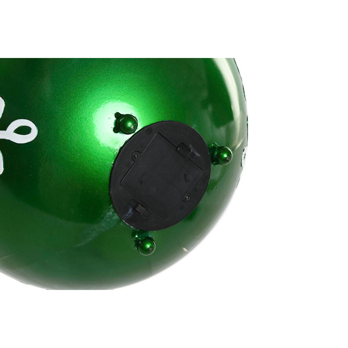 Bolas de Navidad Home ESPRIT Rojo Verde Metal LED (2 Unidades)