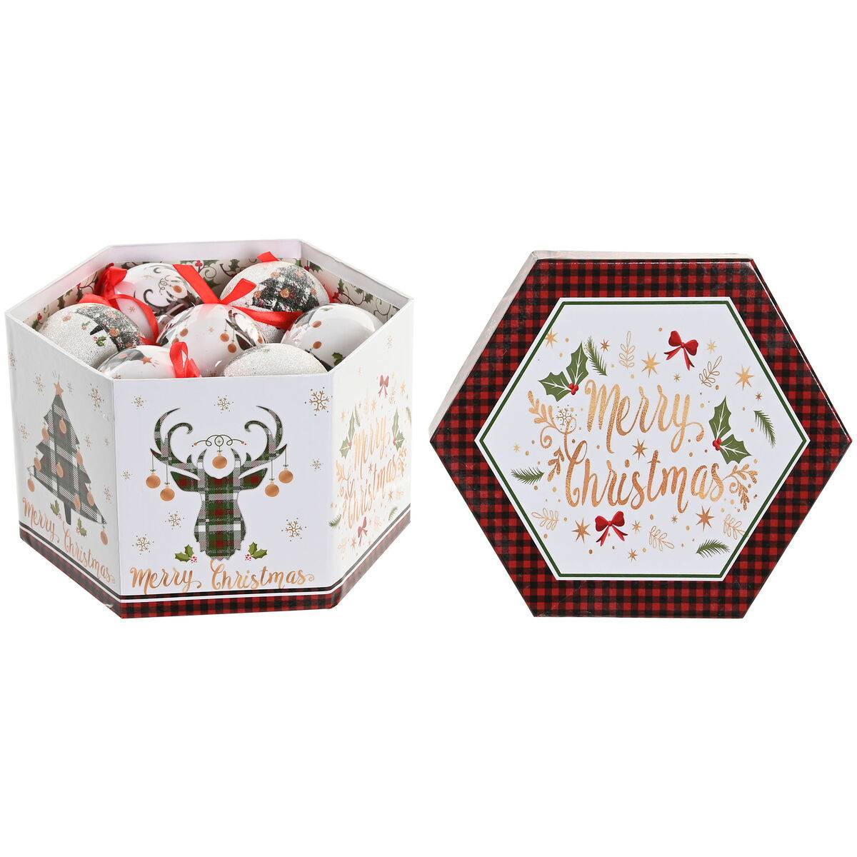 Bolas de Navidad Home ESPRIT Multicolor PVC (14 Piezas)
