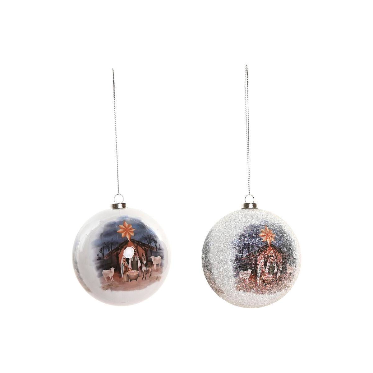 Bolas de Navidad Home ESPRIT Multicolor PVC (14 Piezas)