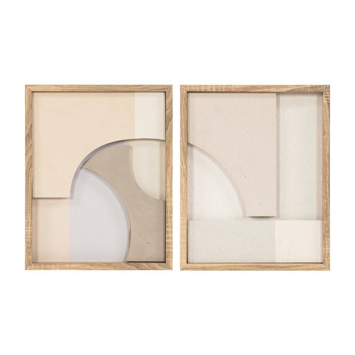Cuadro con LED Home ESPRIT Poliestireno Madera MDF 40 x 3,8 x 50 cm