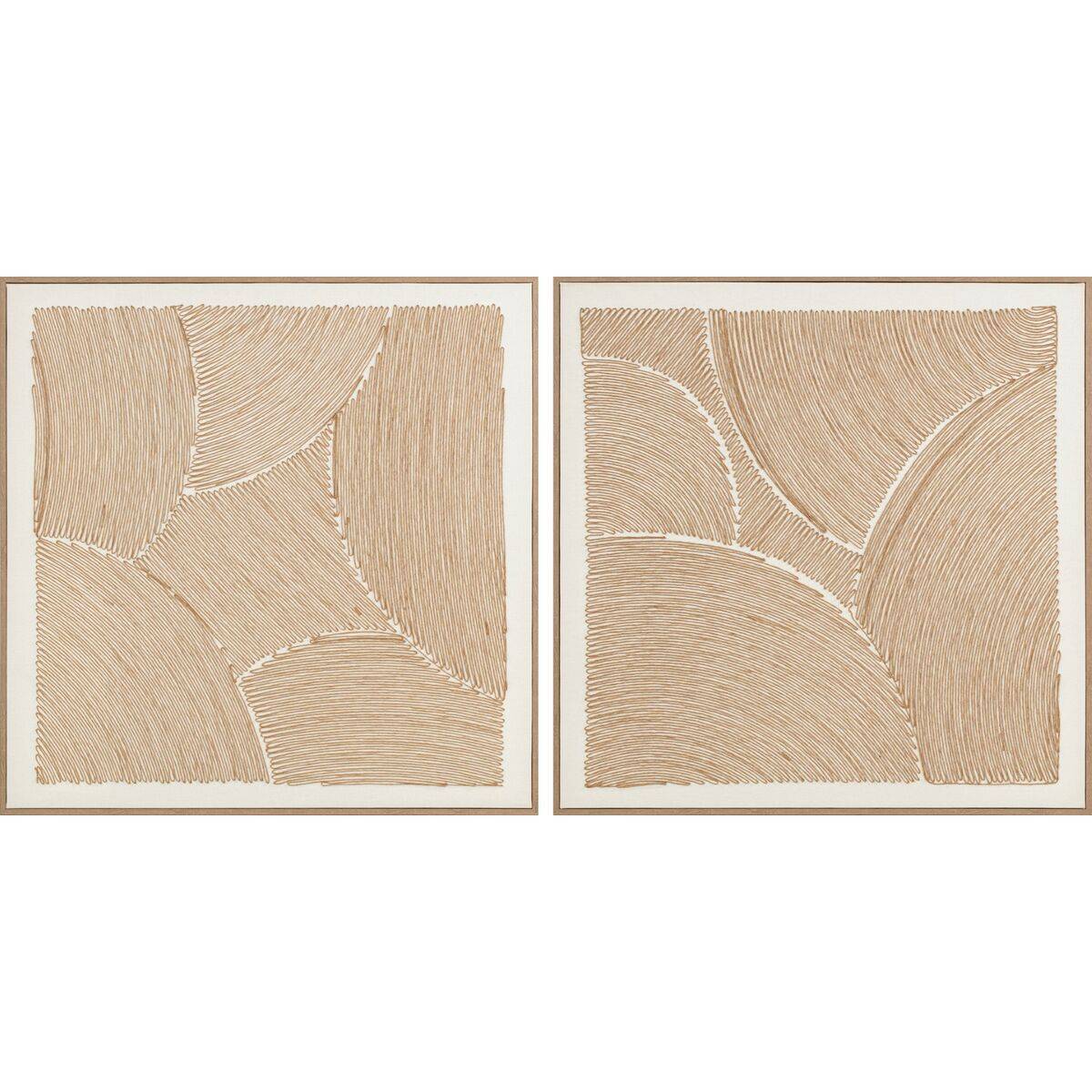 Lienzo Home ESPRIT Algodón Cuerda Poliestireno Lienzo 100 x 3,8 x 100 cm