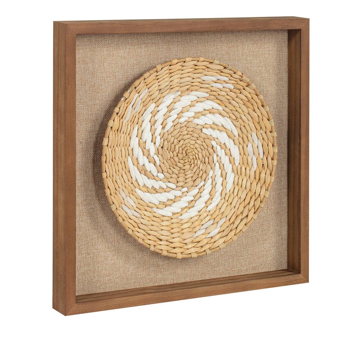 Cuadro 3D Home ESPRIT Yute Pino 35 x 3,6 x 35 cm