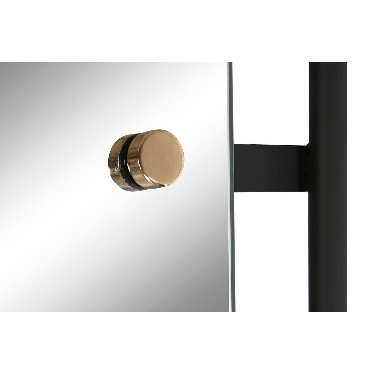 Espejo de pared Home ESPRIT Negro Dorado Moderno