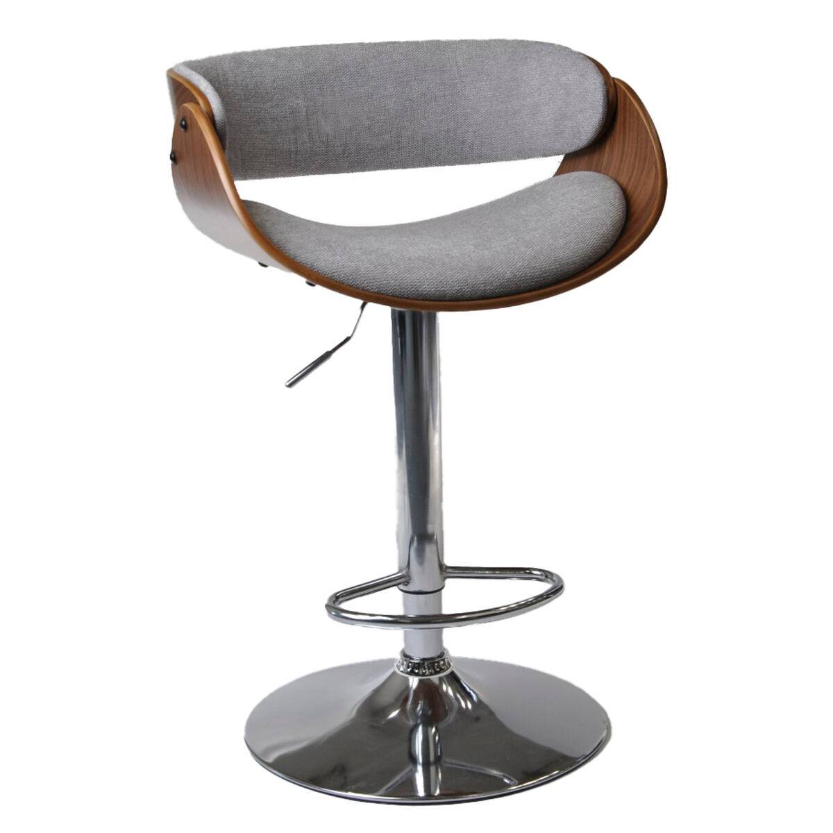 Taburete Home ESPRIT Marrón Gris Plateado Nogal 54 x 53 x 101,5 cm