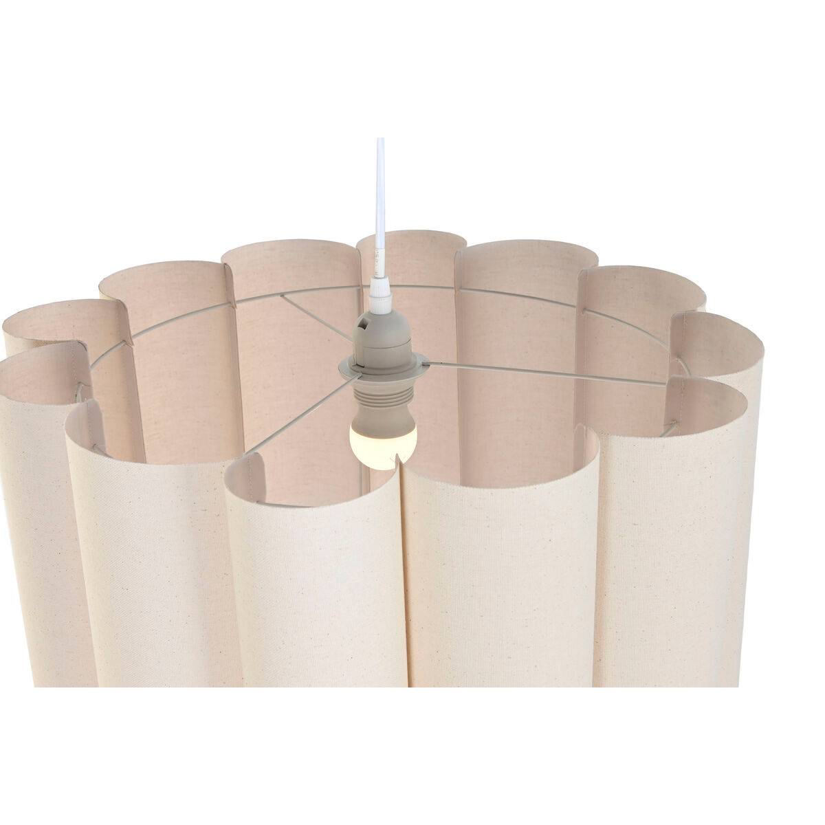 Lámpara de Techo Home ESPRIT Blanco Beige Metal 50 W 50 x 50 x 30 cm