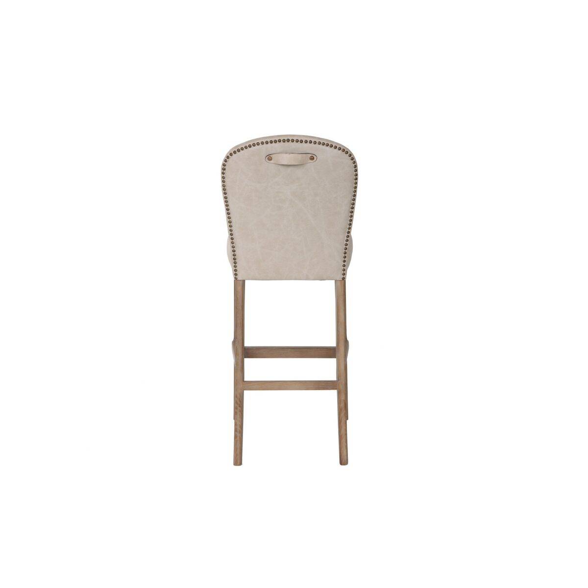 Taburete Home ESPRIT Blanco Piel