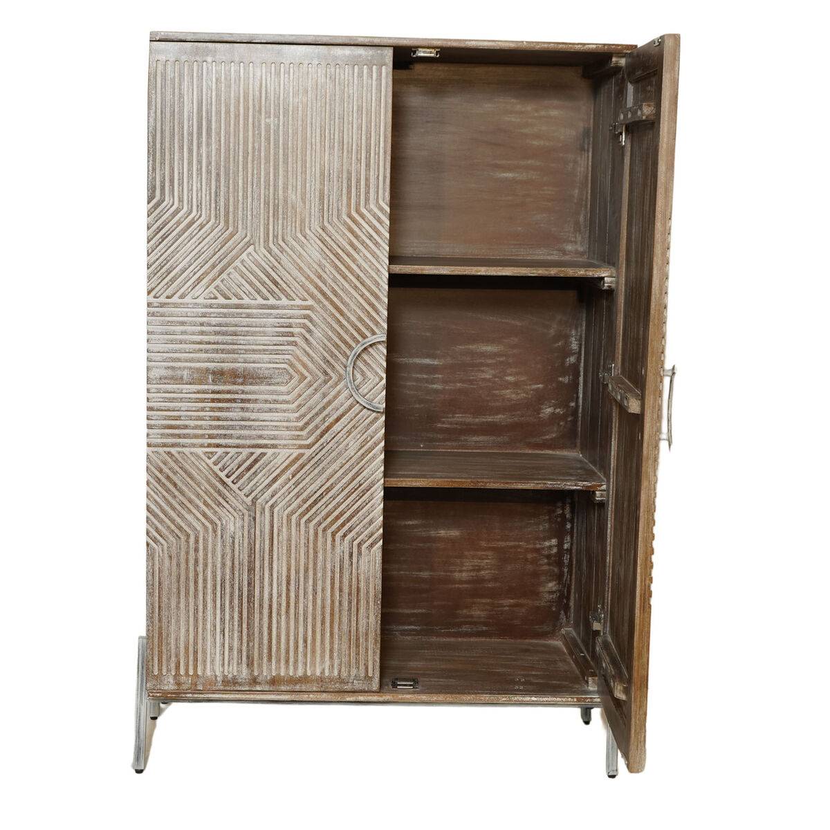 Armario Home ESPRIT Blanco Madera de mango 85 x 38 x 134 cm