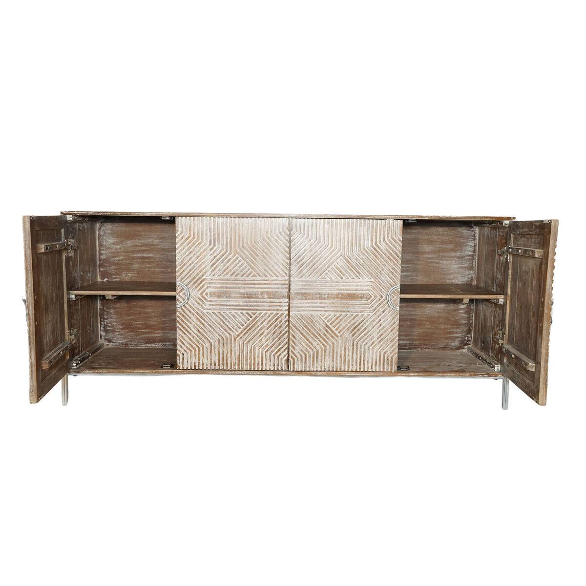 Aparador Home ESPRIT Blanco Madera de mango 180 x 40 x 80 cm
