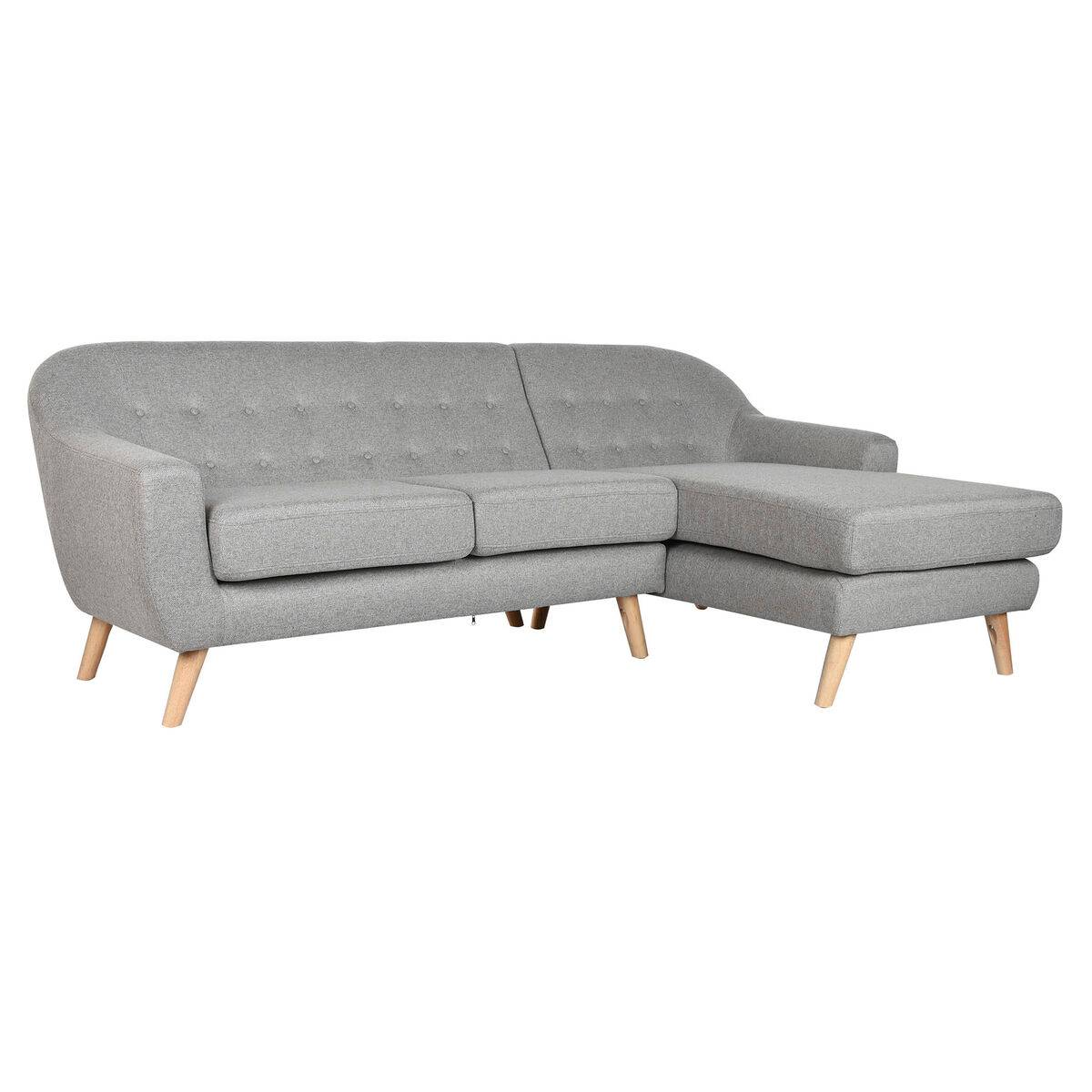 Sofá Home ESPRIT Gris Crema Scandi 226 x 144 x 84 cm
