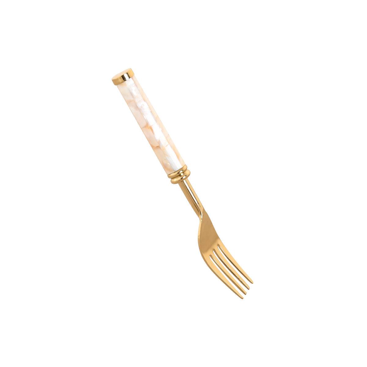 Cubertería Home ESPRIT Blanco Dorado Acero Inoxidable Nácar 4,5 X 2 X 21 CM 16 Piezas
