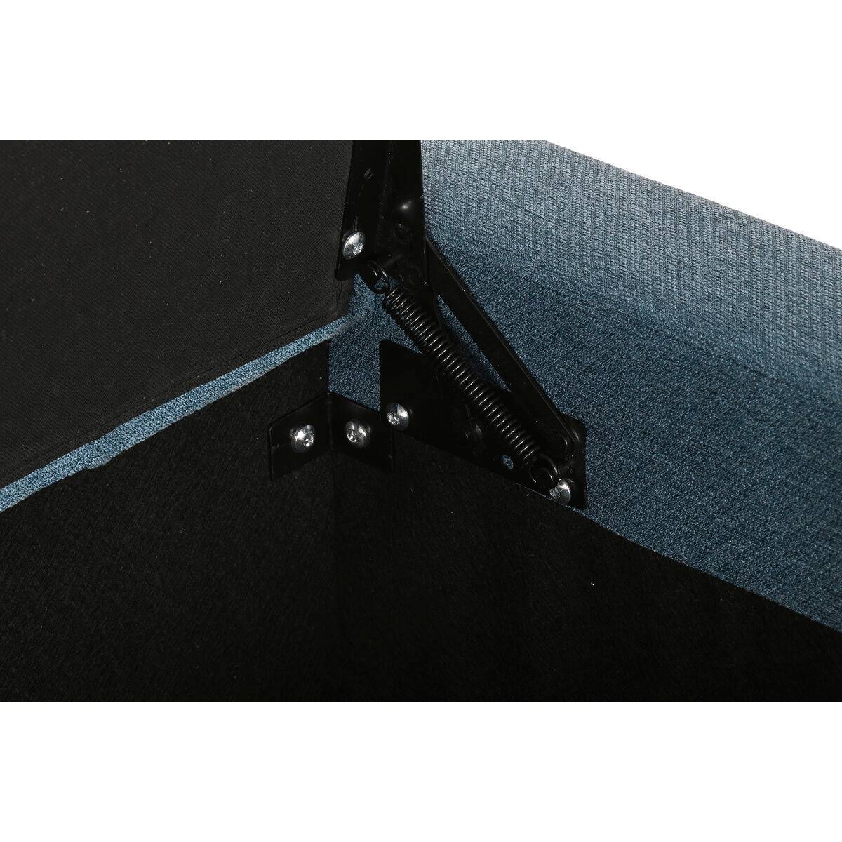 Banqueta Home ESPRIT Azul Poliéster Madera 120 X 50 X 42 CM