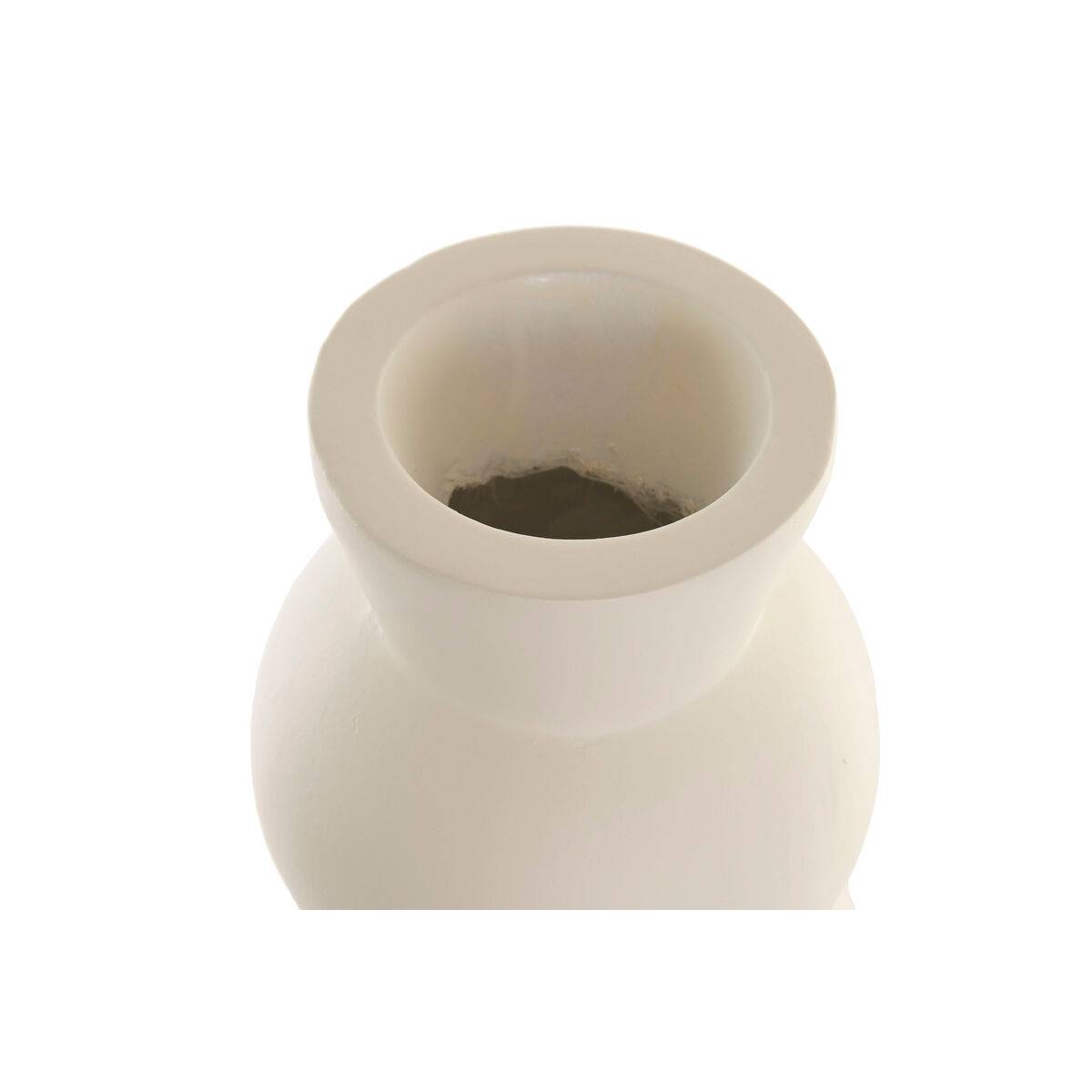 Jarrón Home ESPRIT Blanco Fibra de Vidrio Moderno