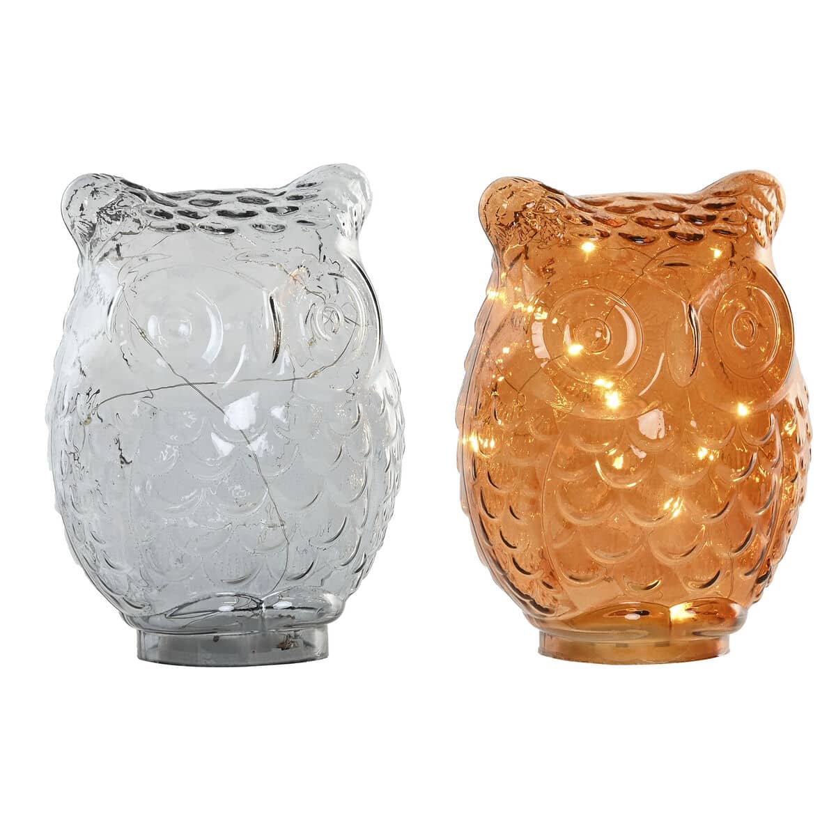 Decoración luminosa Home ESPRIT Cristal 15 X 12 X 20 CM (2 Unidades)