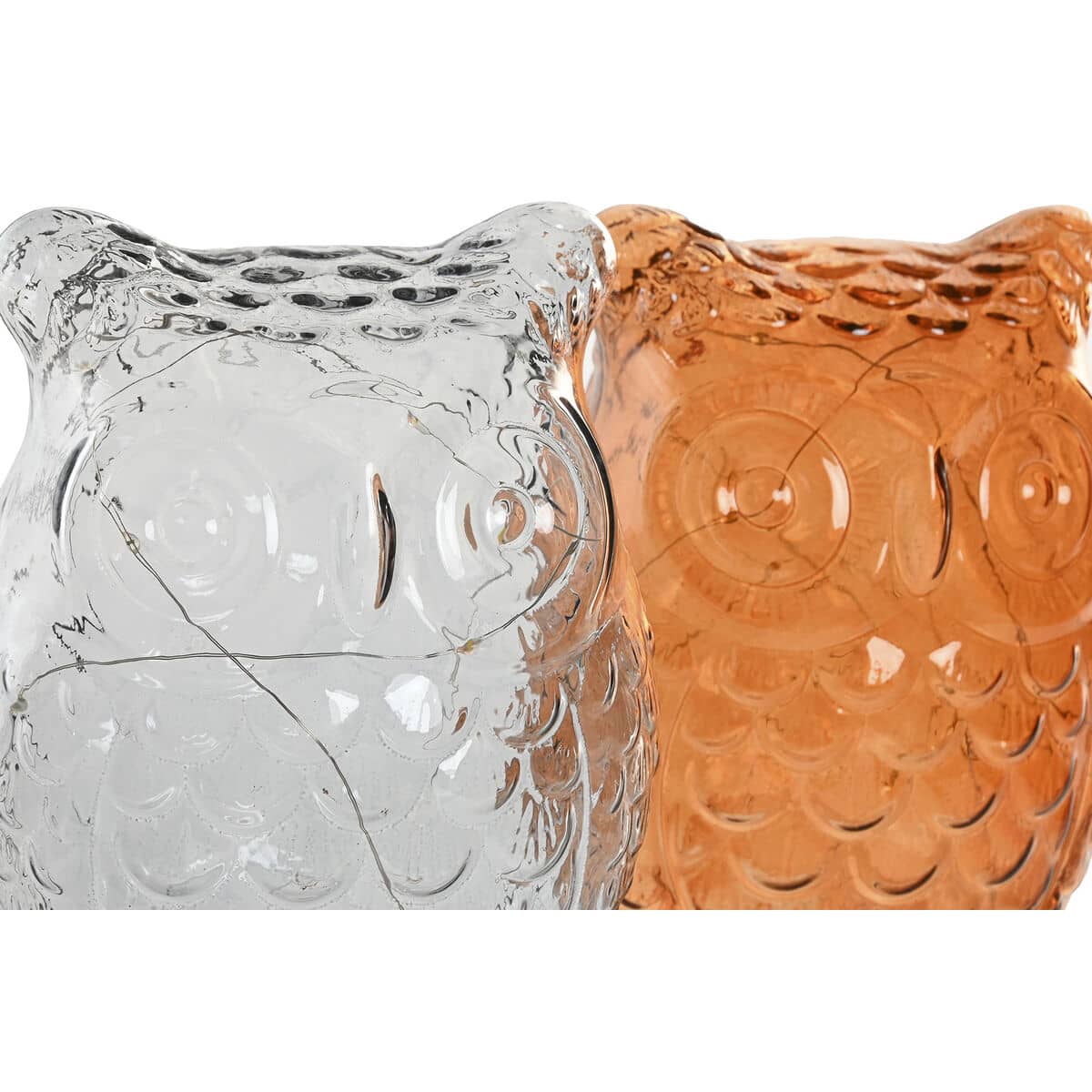 Decoración luminosa Home ESPRIT Cristal 15 X 12 X 20 CM (2 Unidades)
