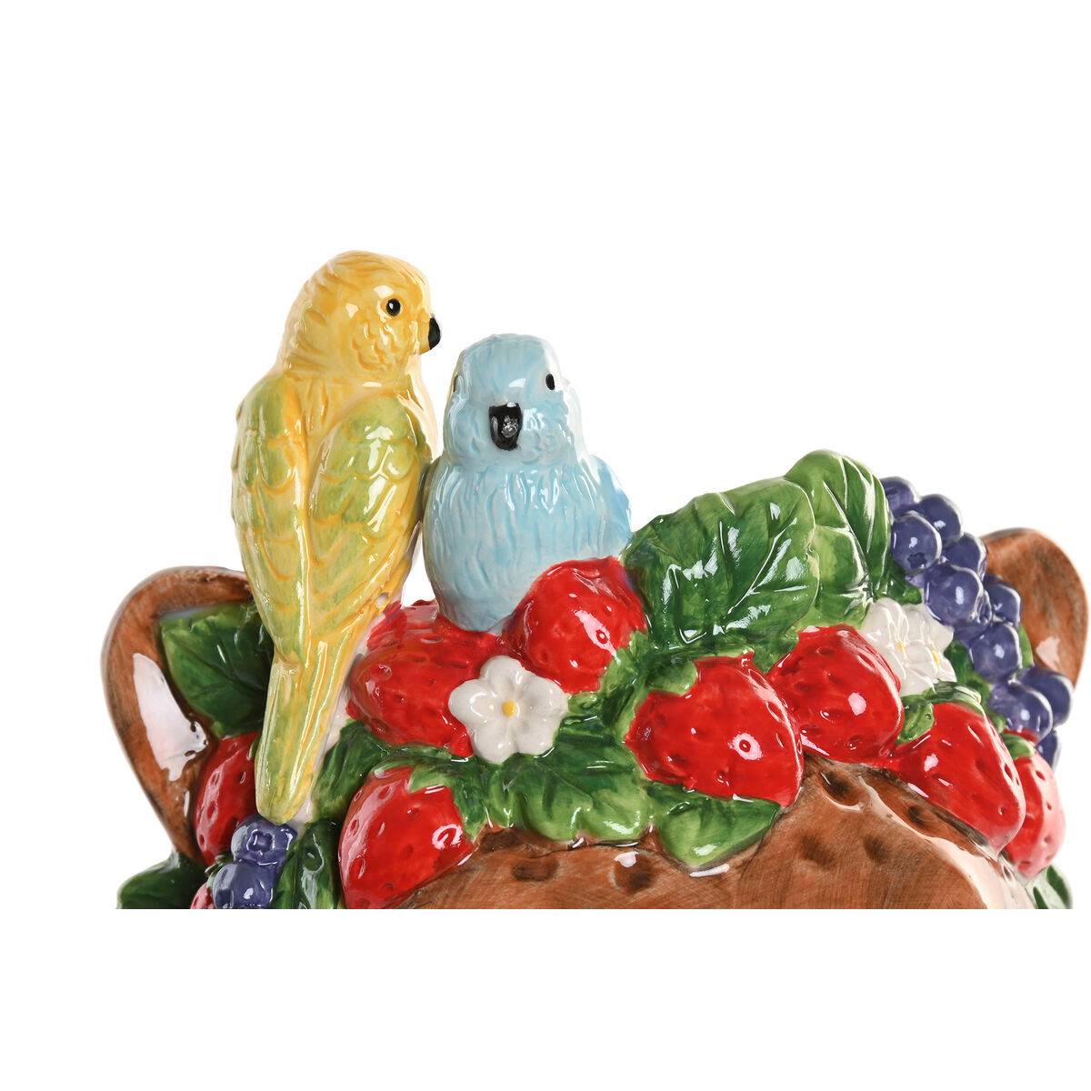 Jarrón Home ESPRIT Marrón Cerámica Tropical 16 x 16 x 38 cm