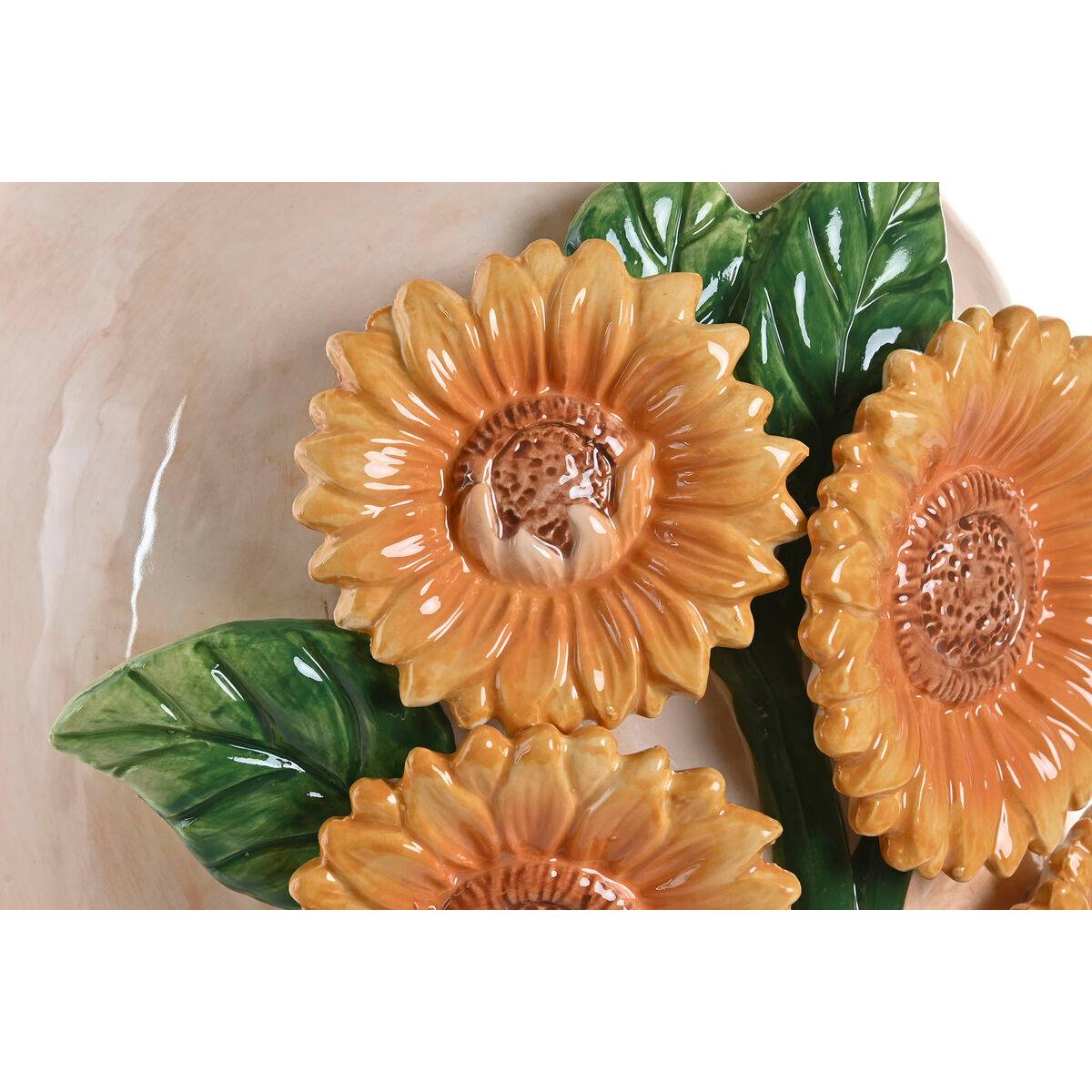 Jarrón Home ESPRIT Amarillo Beige Cerámica Shabby Chic 26 x 26 x 34 cm