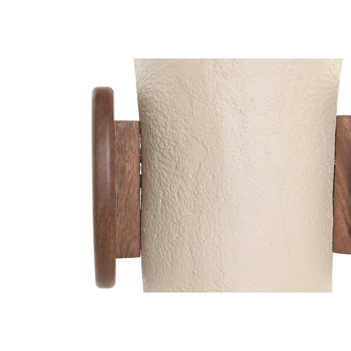 Jarrón Home ESPRIT Marrón Beige Madera de mango Papel maché