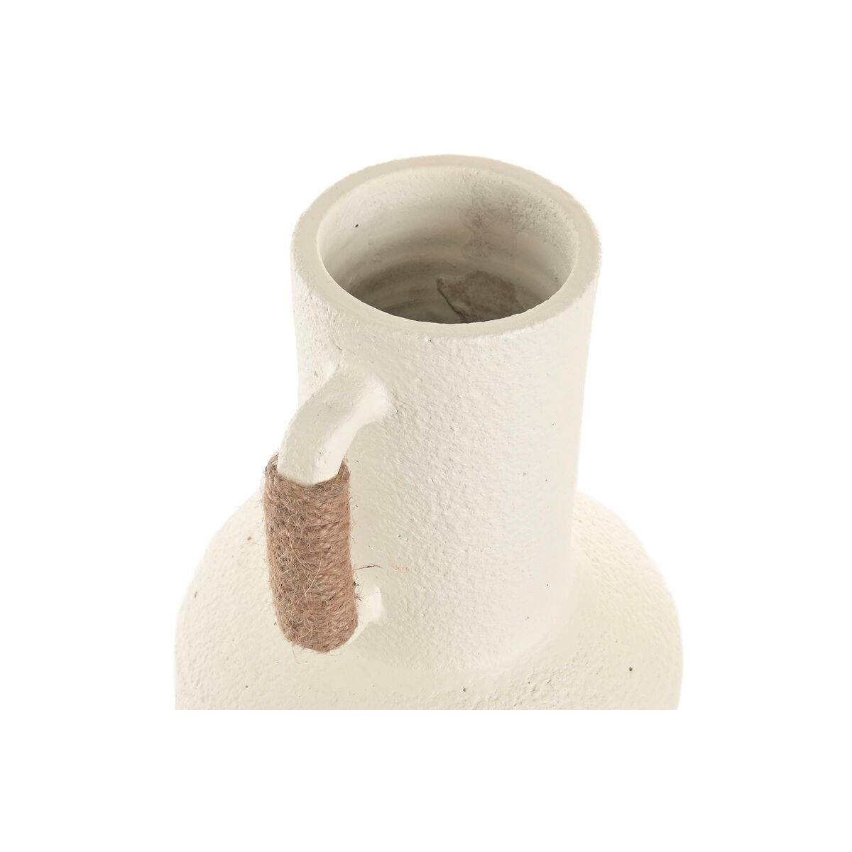 Jarrón Home ESPRIT Blanco Marrón claro Terracota