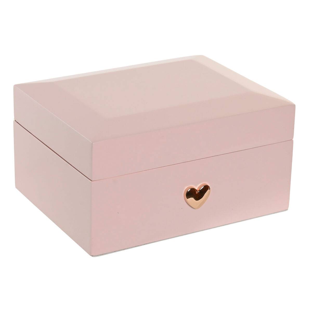 Caja-Joyero Home ESPRIT Rosa Madera Espejo