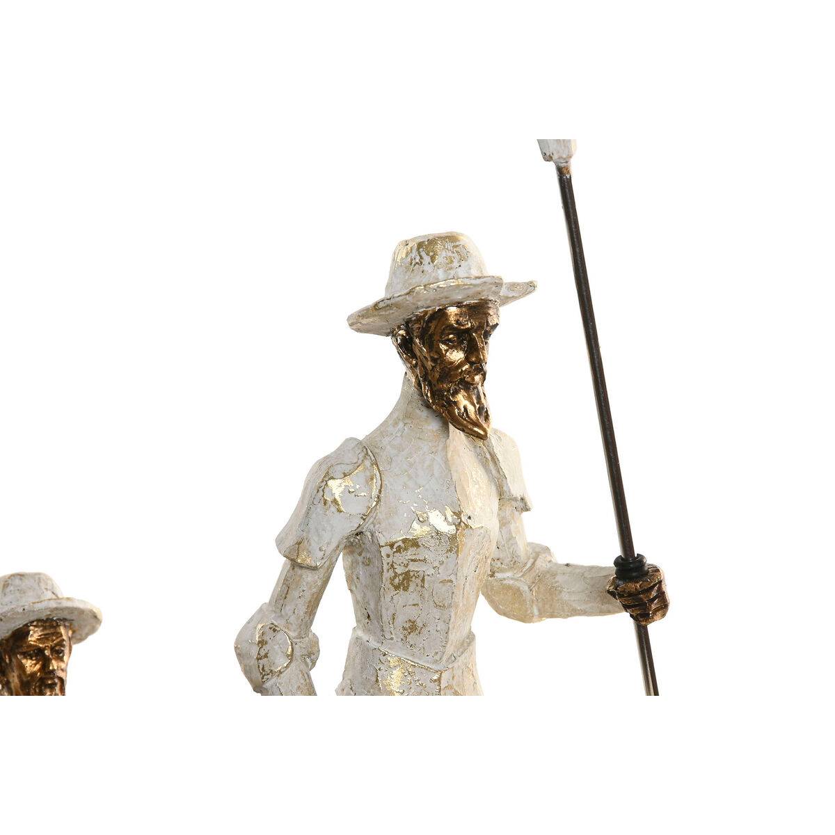 Figura Decorativa Home ESPRIT Blanco Dorado 28,5 X 13 X 33 CM
