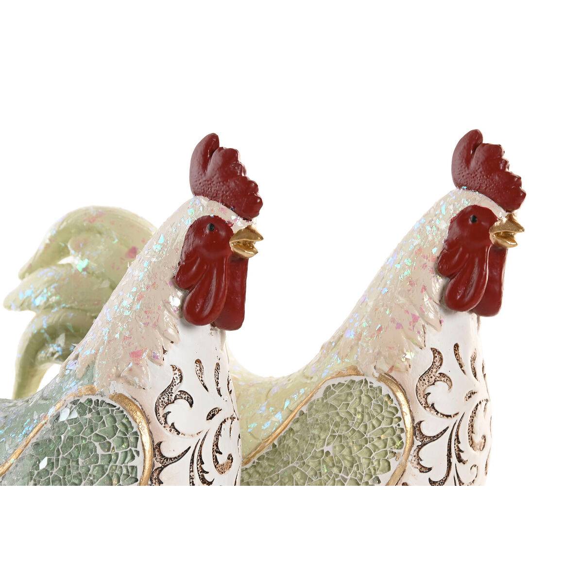 Figura Decorativa Home ESPRIT Verde Gallo (2 Unidades)