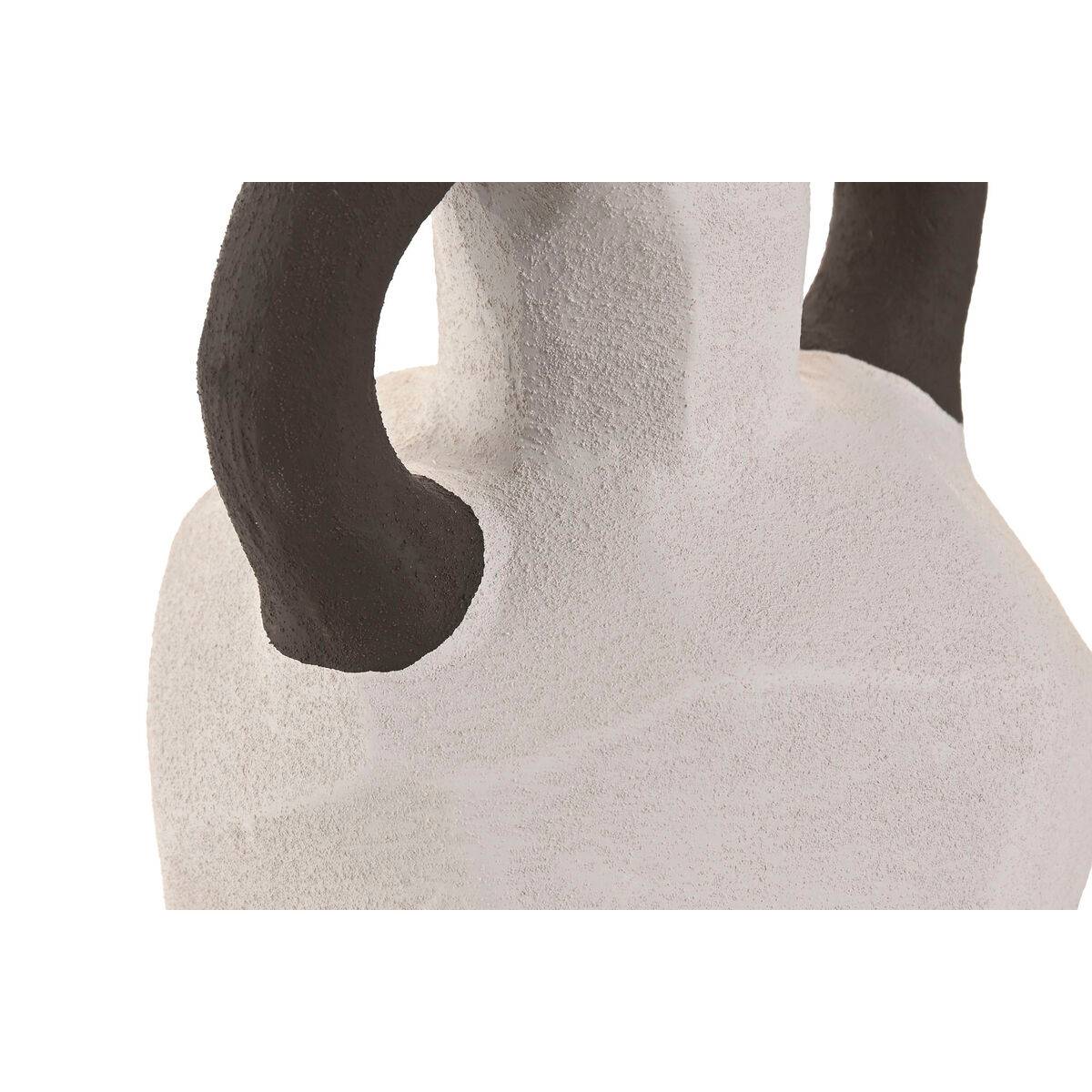 Jarrón Home ESPRIT Blanco Gris Gres 14 x 14 x 19 cm